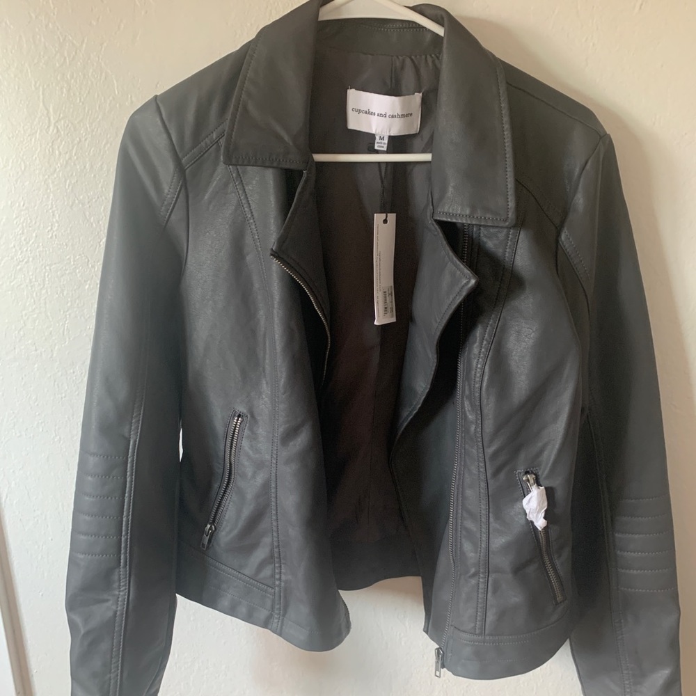 The Perfect Grey Leather Jacket